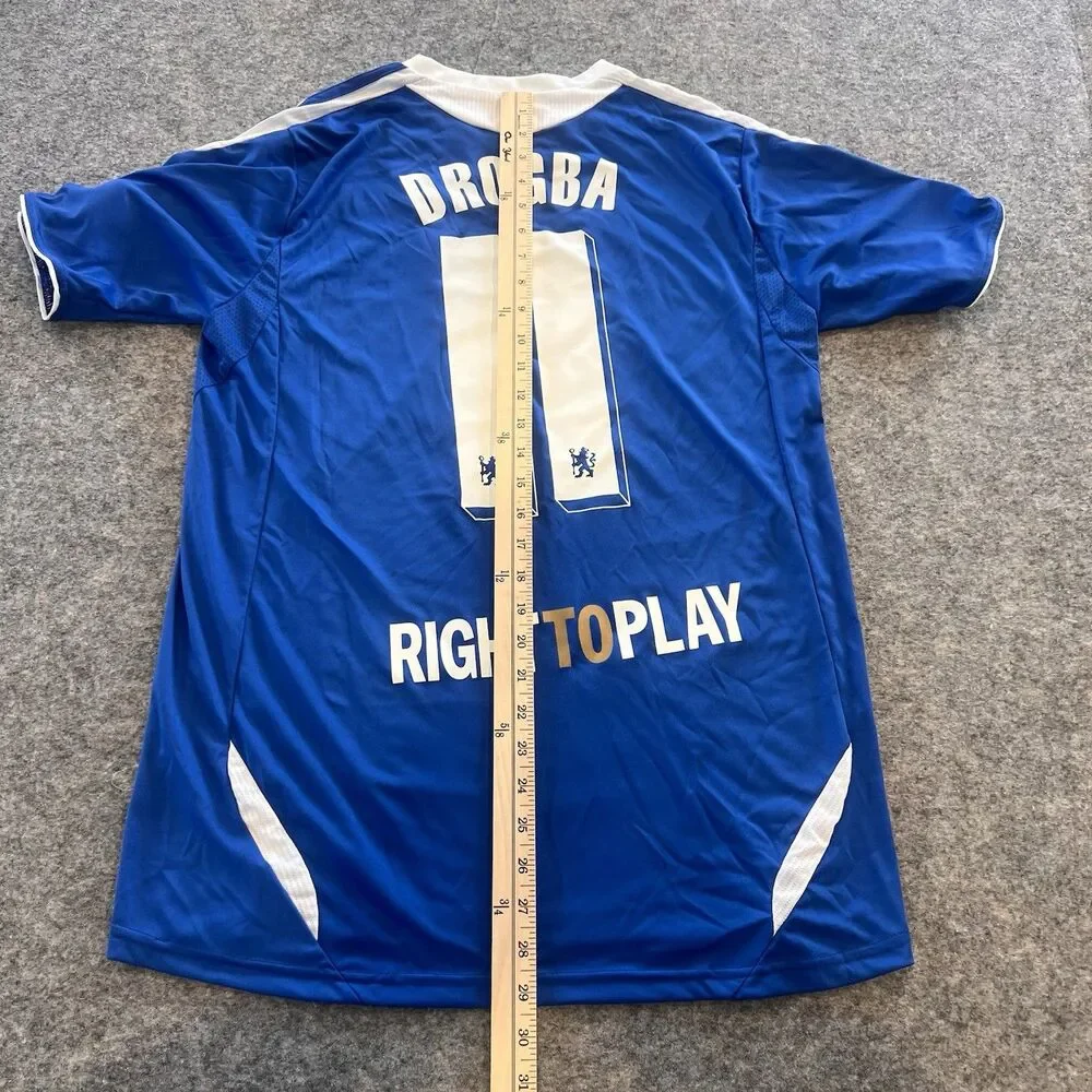 2012 Adidas Adult Medium Blue Chelsea #11 Didier Drogba Soccer Football Jersey